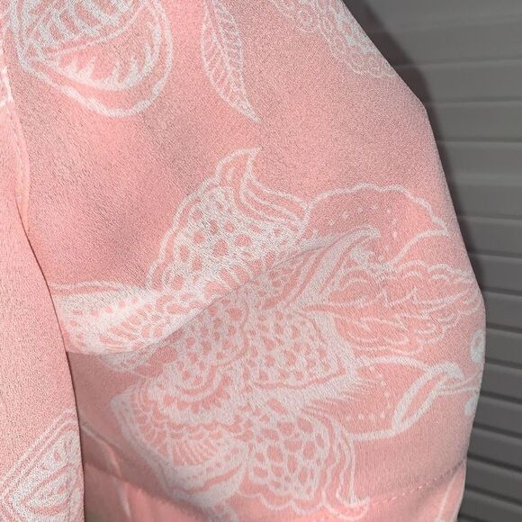 Vintage Pink Sheer Chiffon Pullover Slouchy Blouse Size 18 - Picture 7 of 16